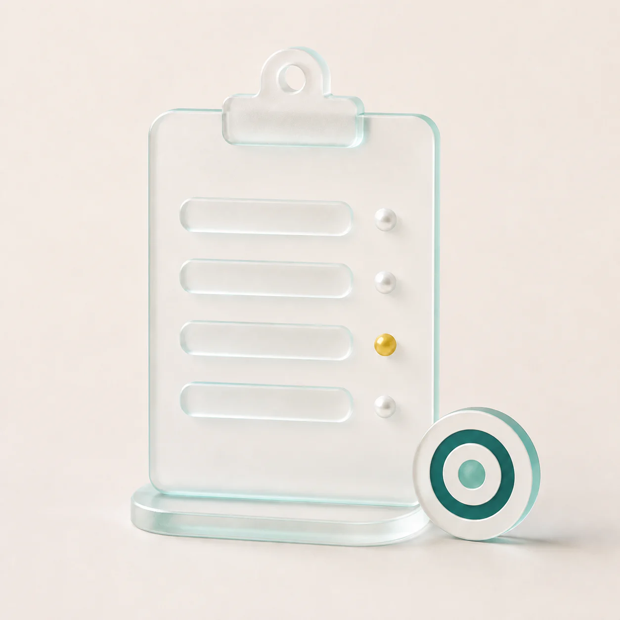 Translucent lead magnet scoring clipboard and target